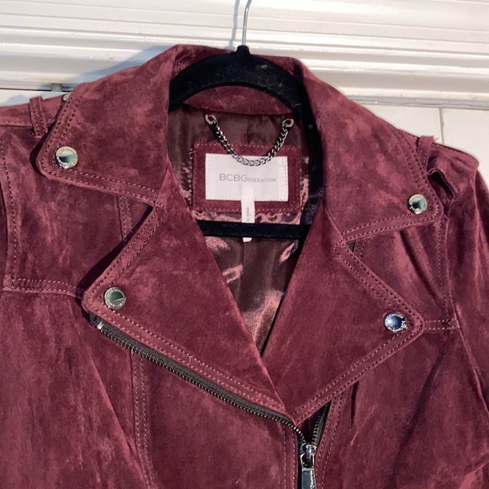 Bcbgeneration Purple Suede Jacket - image 3